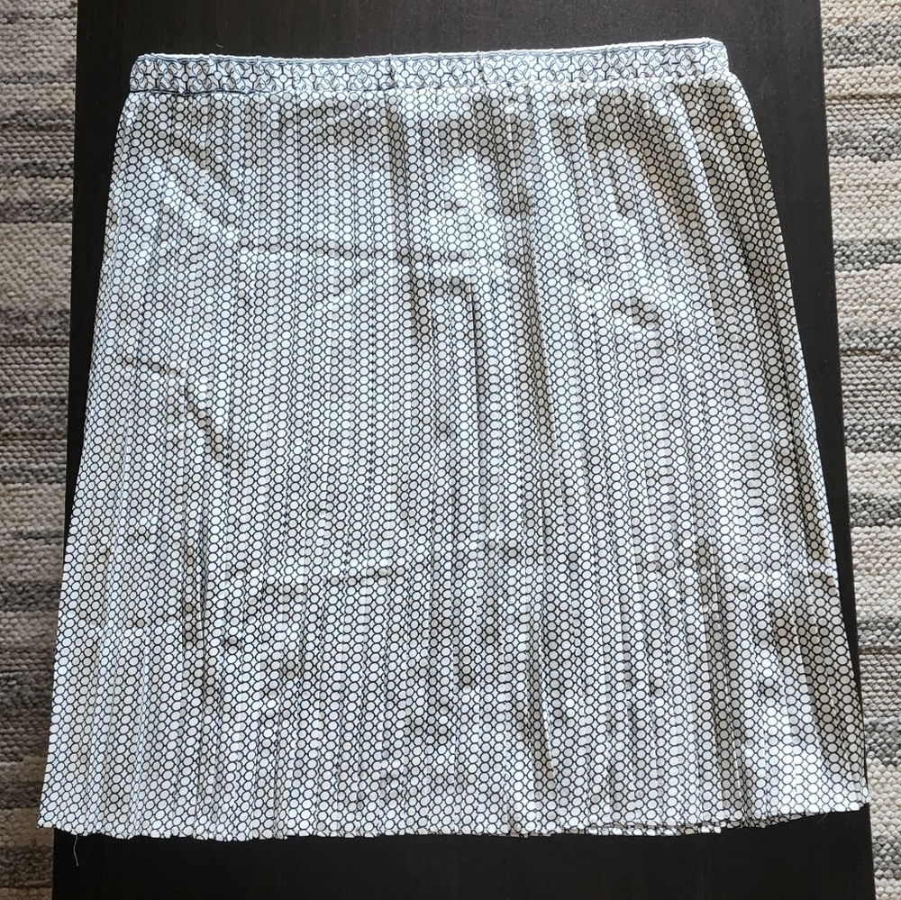 Max Studio London Black and Off White Pleated Skirt - Picture 2 of 13